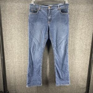 Dickies Jeans Womens 14 Regular Fit Blue Mid Rise Bootcut Stretch‎ Western